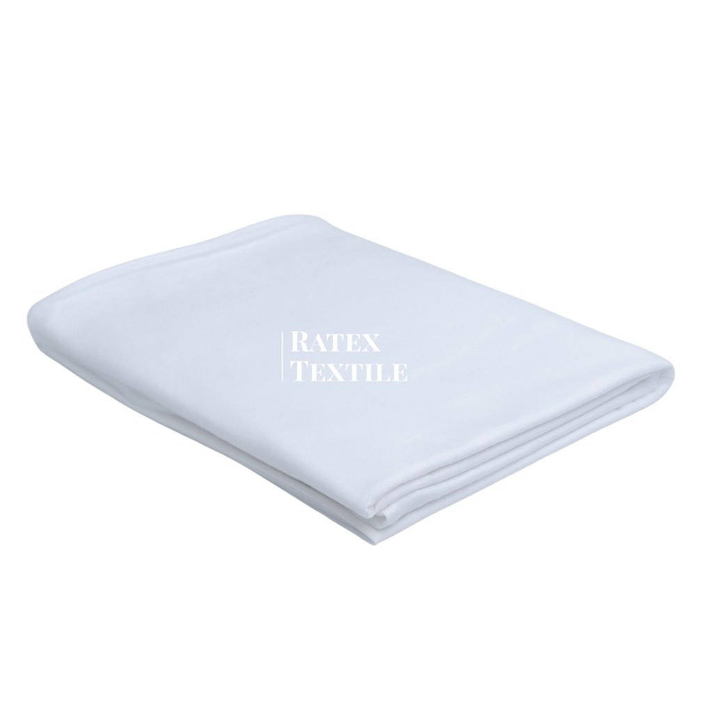 KAIN COTTON COMPACT 40 SPANDEX (PUTIH) + RIB