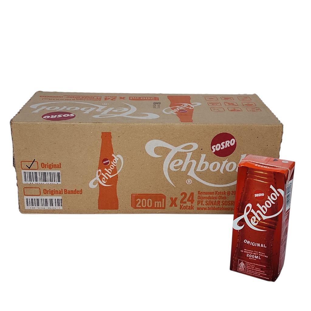 

Teh botol sosro kotak KARTON - Netto 200 ml x 24 pcs