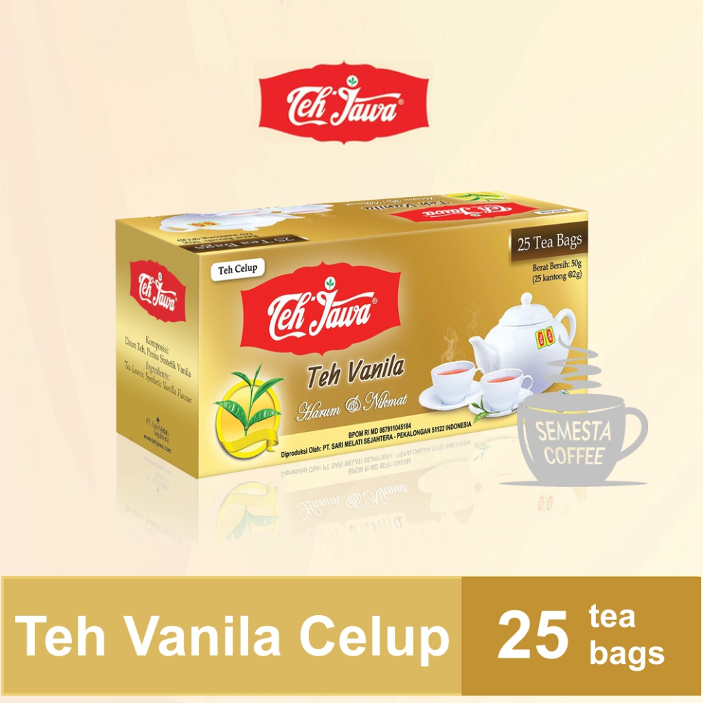 

Teh Jawa celup Vanilla - isi 25 Kantong @2g, (Tersedia Harga Grosir)