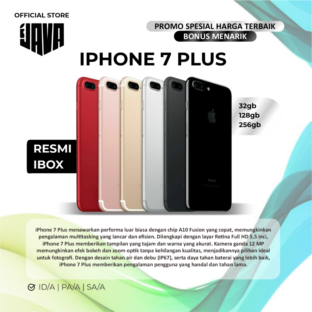 iPhone Apple 7 Plus 7+ 32GB | 128GB | 256GB Ex iBox GARANSI RESMI