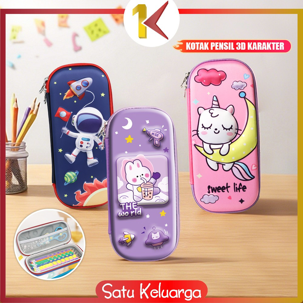 

SK-A39 Kotak Pensil 3D Karakter Timbul Tempat Pensil Anak Sekolah TK / Tempat Penyimpanan Alat Tulis Anti Air Import