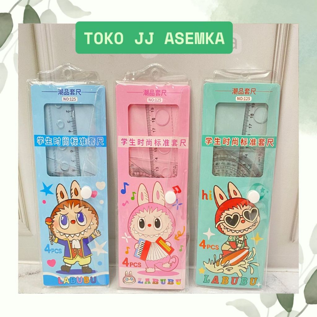 

PENGGARIS SET LABUBU 4 IN 1 KARAKTER ALAT TULIS SEKOLAH ANAK LUCU MURAH COD