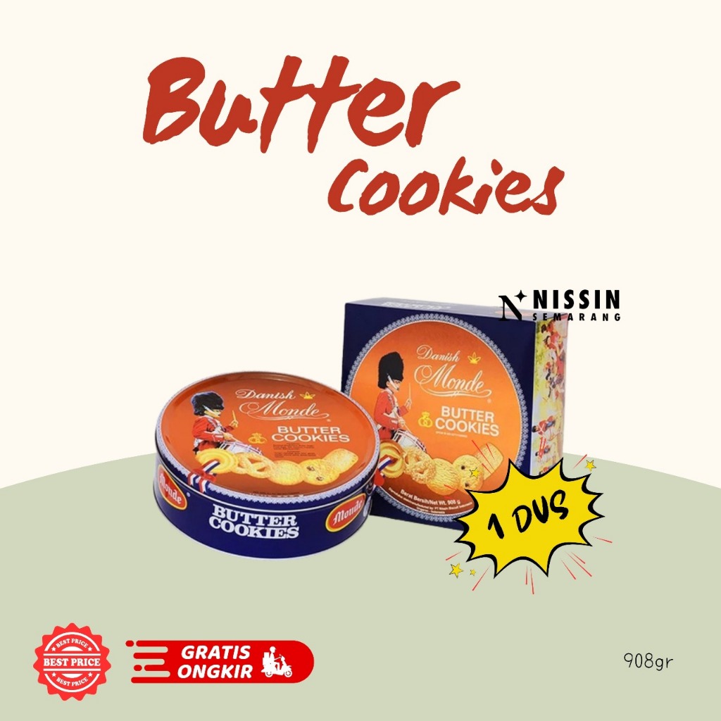

Monde Butter Cookies Biskuit 908gr Monde Butter Cookies 1 KARTON isi 6 Kaleng