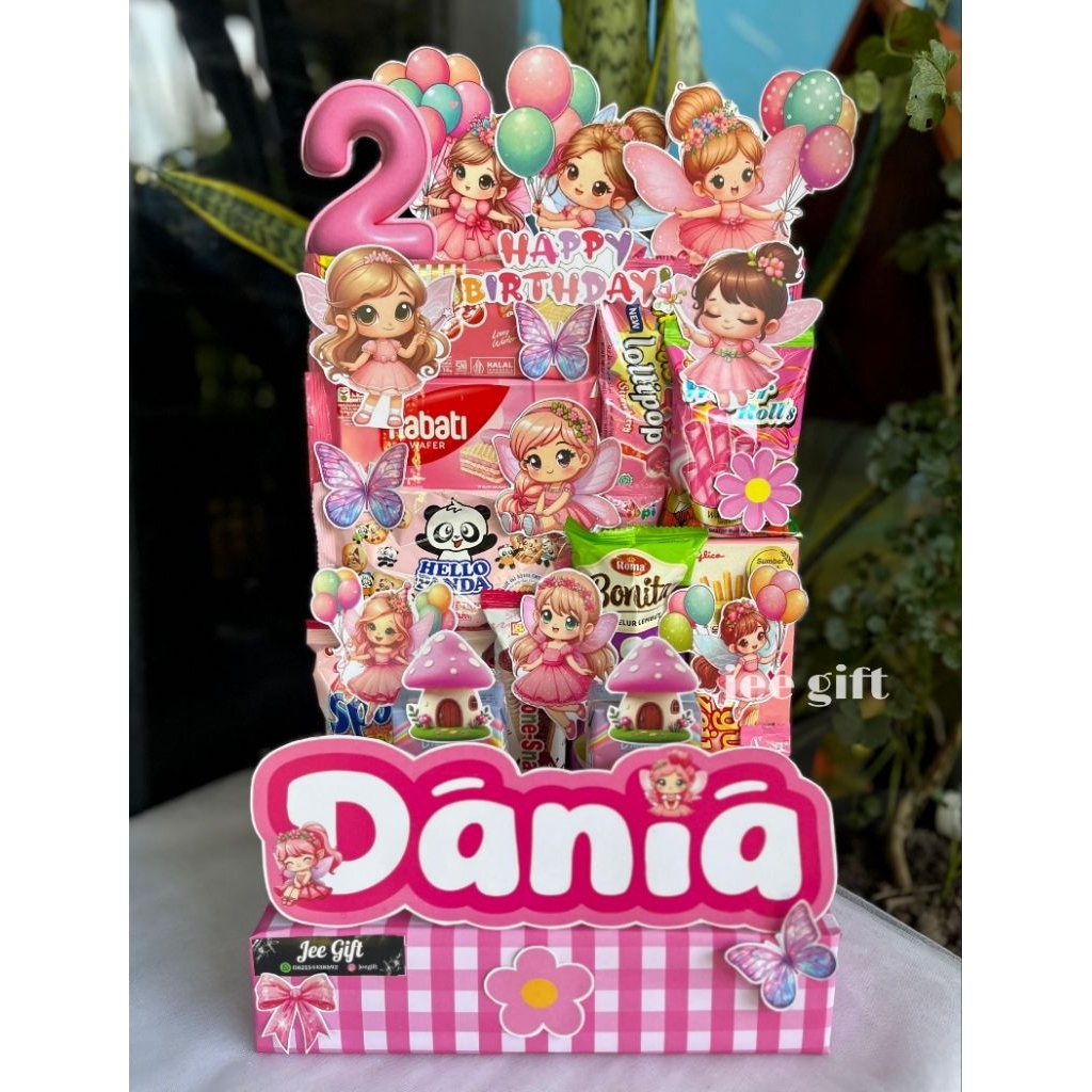 

Mading snack karakter mini/ Tower snack/snack cake/hadiah ultah anak/kado/hampers