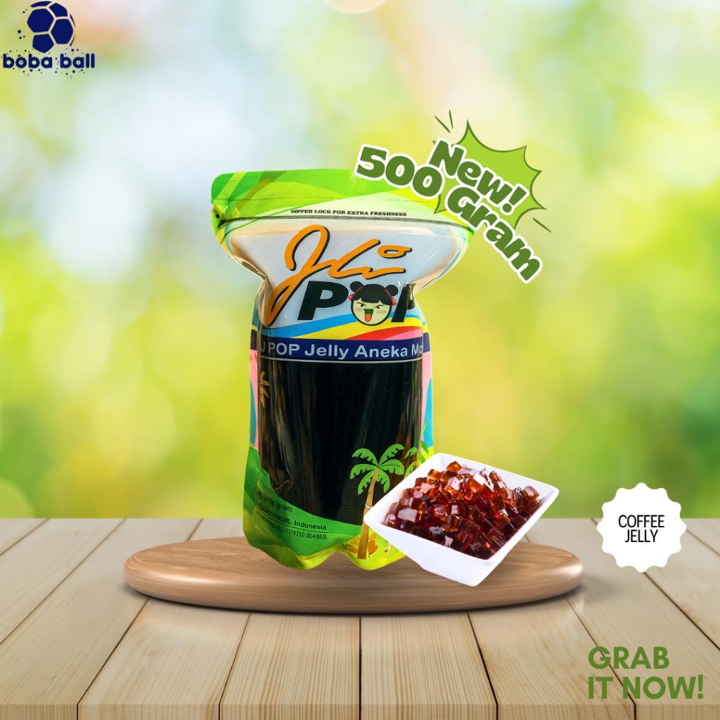 

Jlipop Coffee Jelly Premium | Toping Minuman Kekinian | Topping Jelly 500 Gram