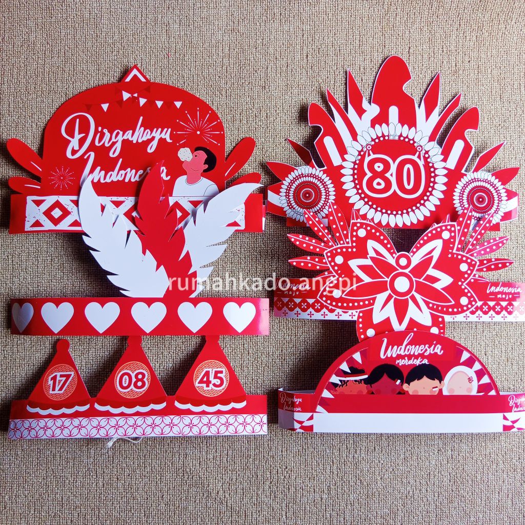 RKA - Topi Karnaval Agustusan / Topi 17 Agustus / Topi Merah Putih / Topi Kemerdekaan / Topi Karnava