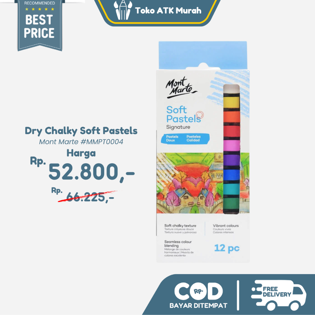 

Dry Chalky Soft Pastels Signature 12 Colours Mont Marte #MMPT0004