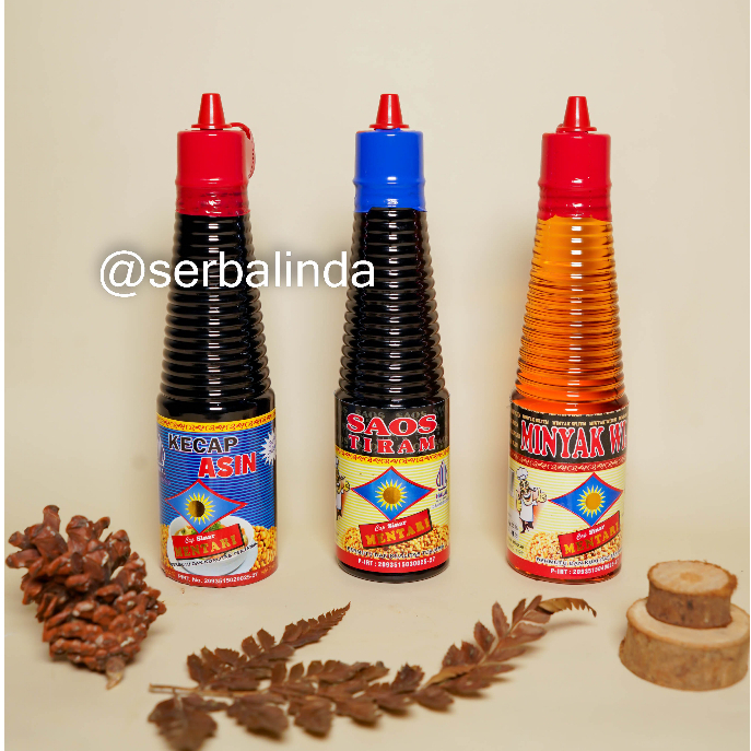 

Paket hemat 3pcs Minyak wijen Saos Tiram Kecap Asin Halal Lebih Murah Cap Sinar Mentari Bumbu Penyedap Masakan