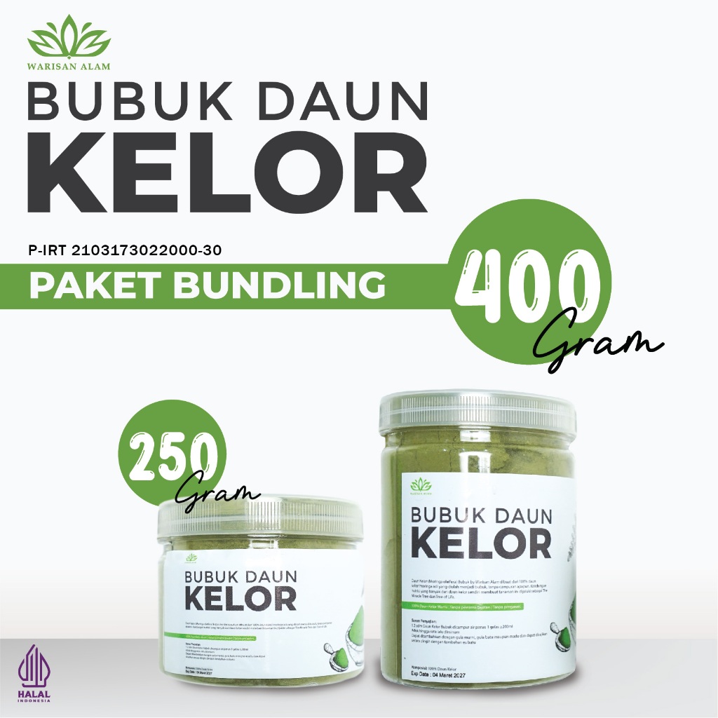 

BUBUK DAUN KELOR WARISAN ALAM BUBUK KELOR (250GRAM + 400GRAM) DAUN KELOR ORGANIK SERBUK PREMIUM SUPER HALUS BUBUK KELOR