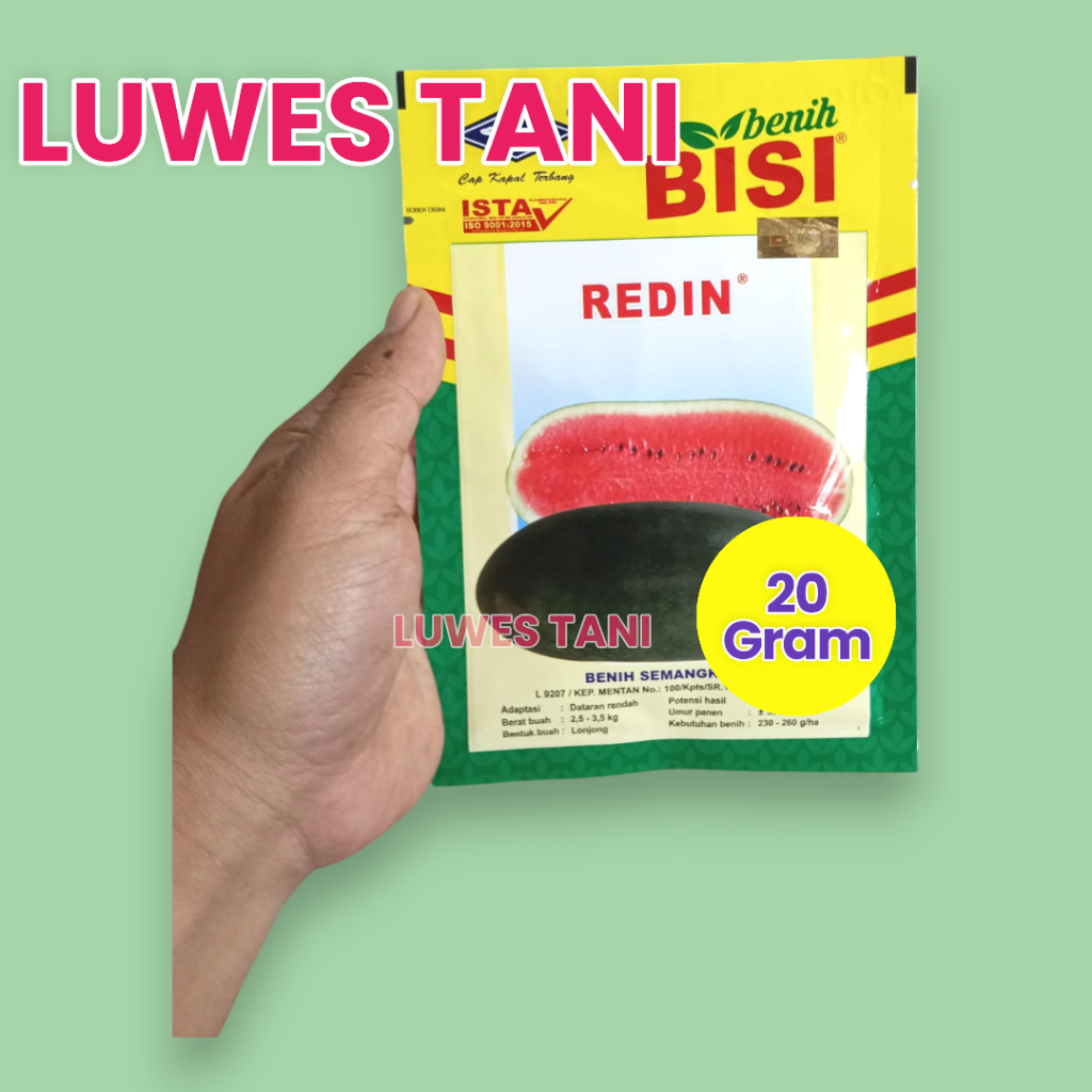 Zico Stored Benih Semangka Inul Merah F1 Redin 20Gram Saset