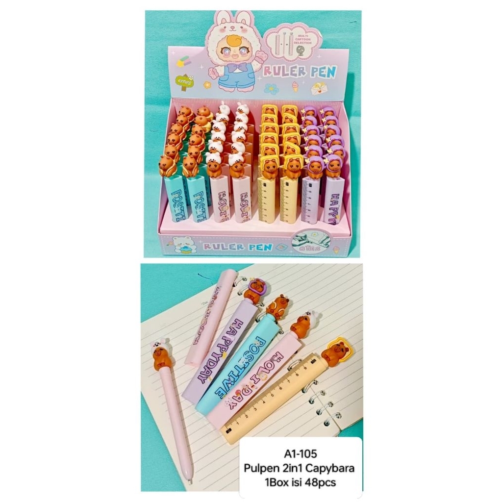 

1 BOX PEN CAPY BARA 2 IN 1 PENGGARIS ISI 48