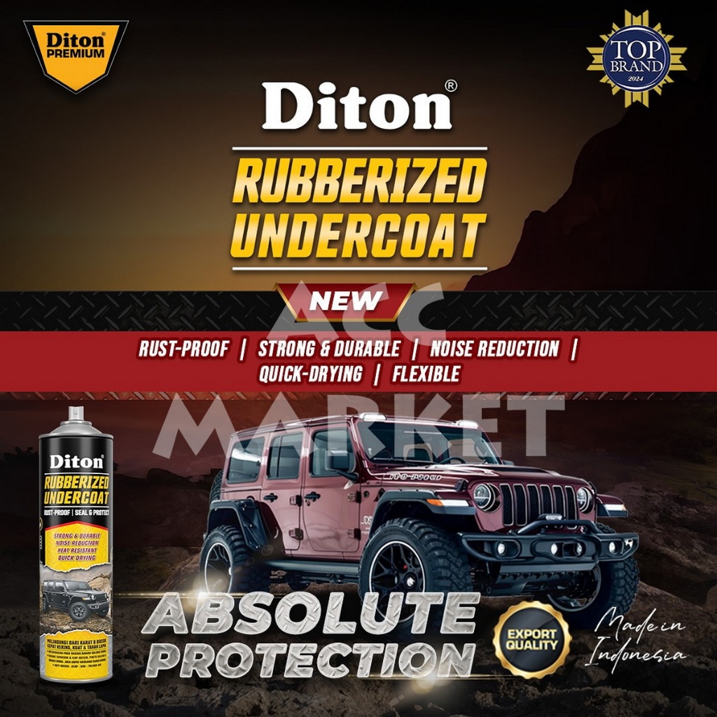 Pilox Diton Ruberized Undercoat Anti Karat Bawah Mobil Aspal Karet