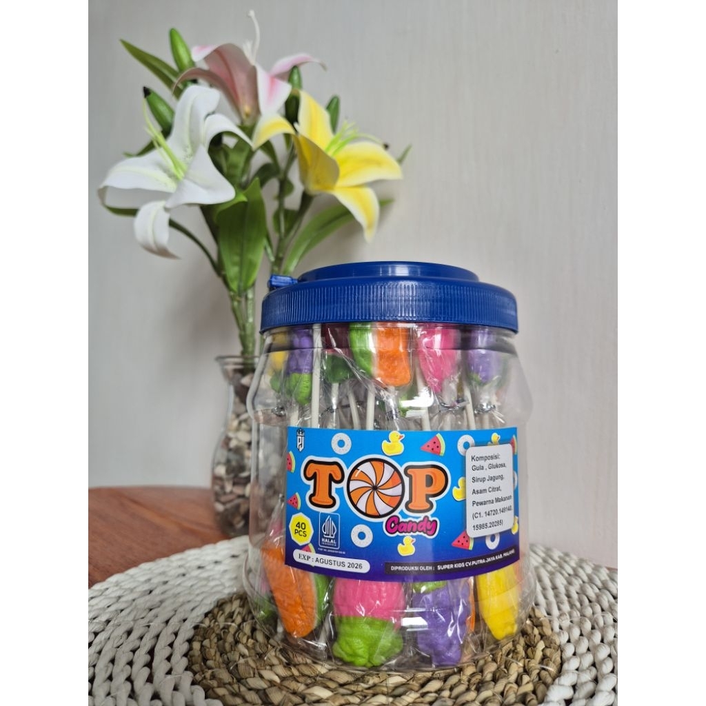 

LOLLYPOP BUAH BESAR TOPLES ISI 40PCS BY SUPER KIDS