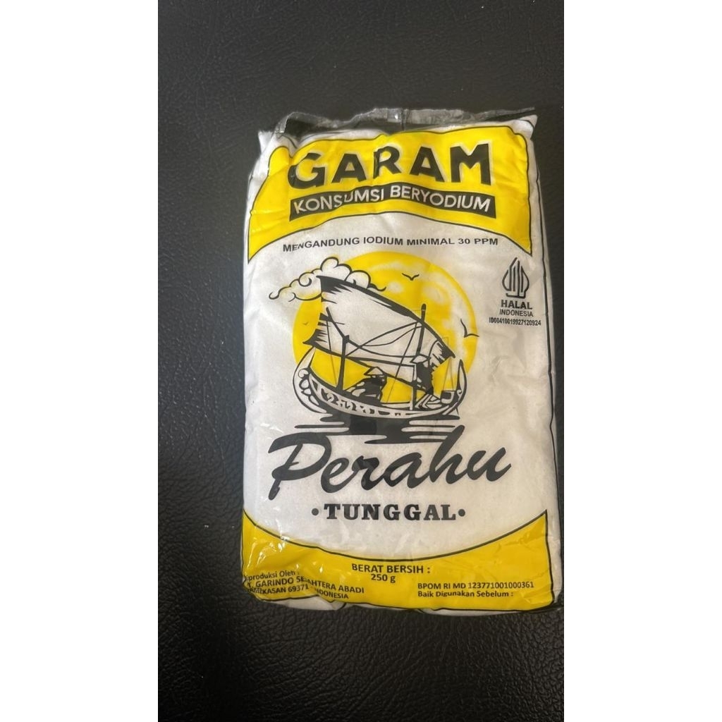 

Garam Konsumsi Beryodium Cap Perahu Tunggal Salt Memasak Sembako Dapur Kapal Sekoci Satuan atau PerBall Uyah 250gr Masakan Bumbu Kebutuhan Memasak Makanan