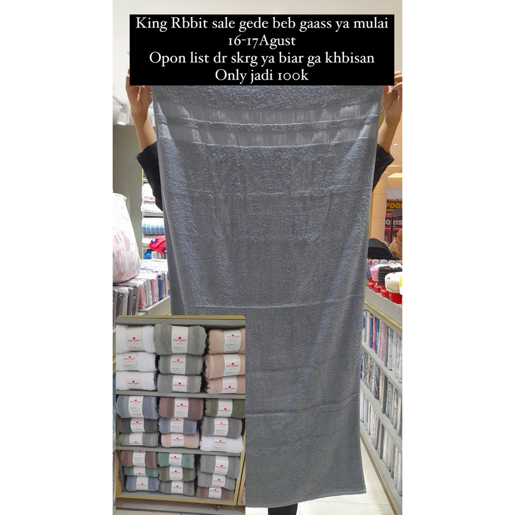 Handuk King Rabbit uk 70x140cm Sale