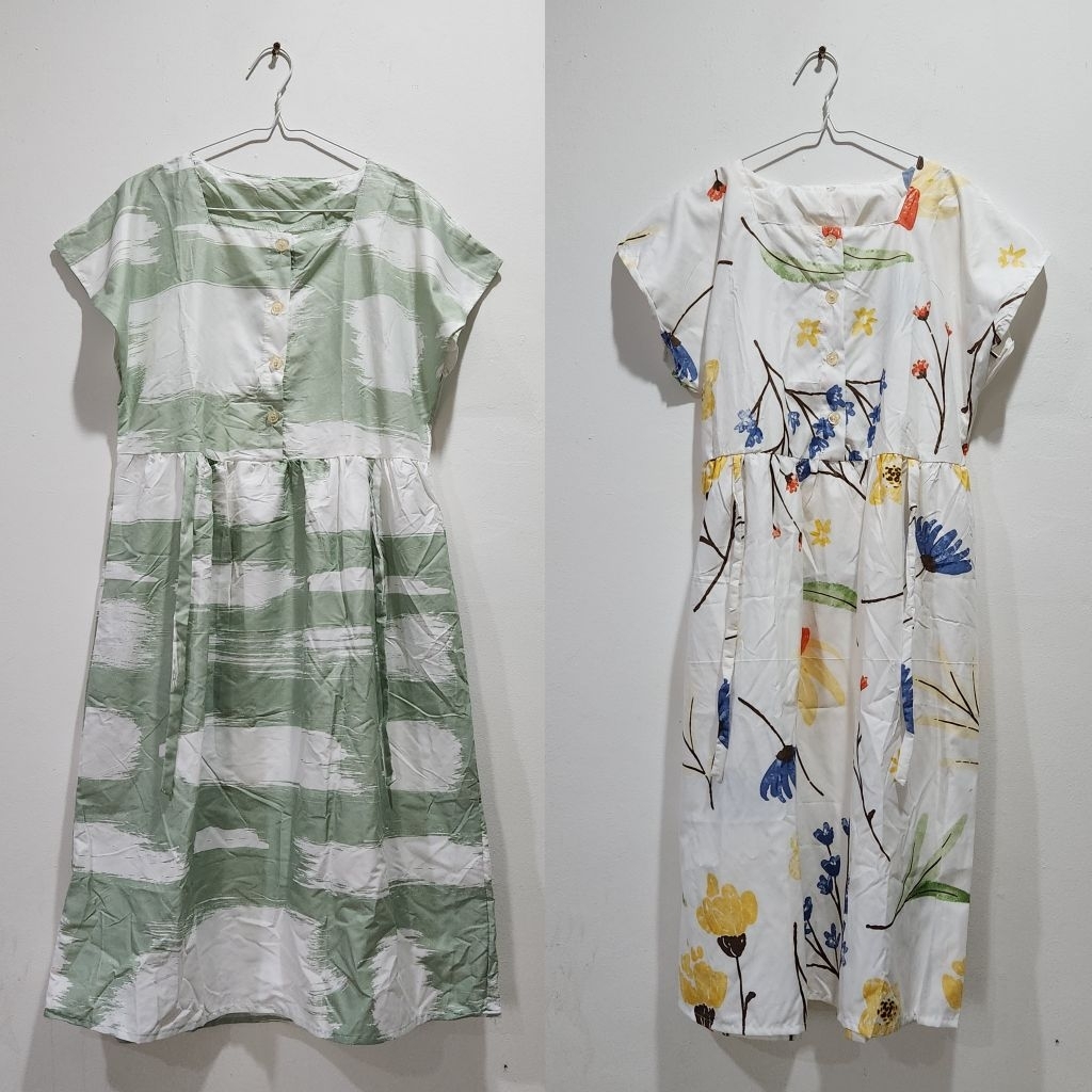 DASTER MOTIF MURAH DASTER MIDI TALI PINGGANG