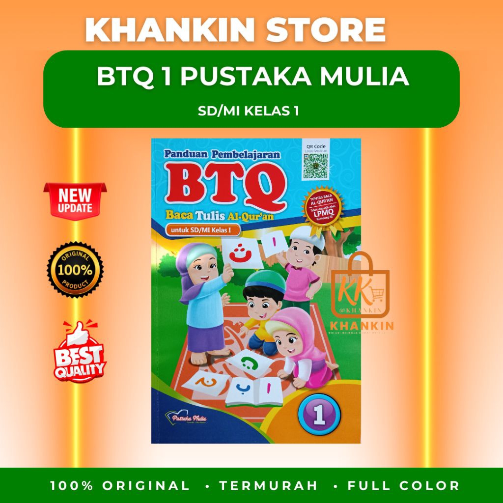 BUKU BTQ PUSTAKA MULIA KELAS 1 SD ORIGINAL REVISI TERBARU CETAKAN TERBARU