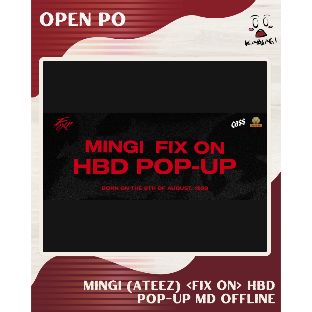 [PO] MINGI (ATEEZ) <FIX ON> HBD POP-UP MD OFFLINE