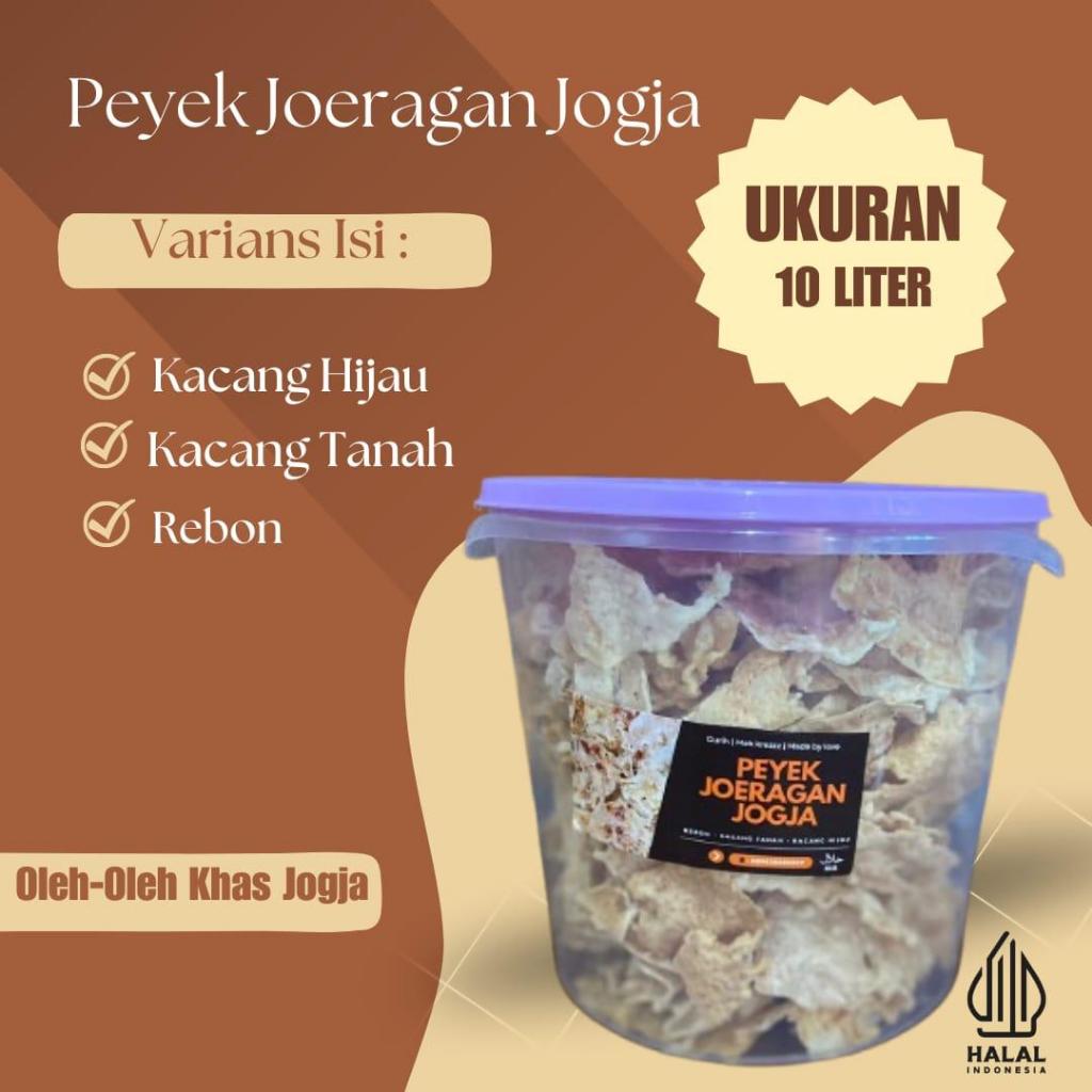 

Peyek/Rempeyek Joeragan Jogja Kriuk Renyah Kacang Tanah | Kacang Hijau | Rebon (kemasan 10L)
