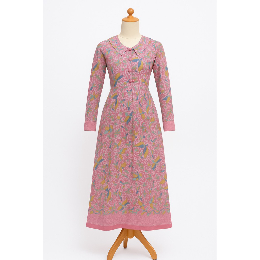 Dress Batik Pink Pastel