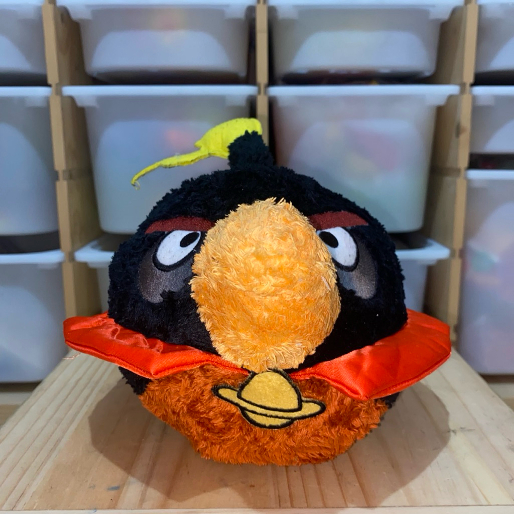 Original Angry Birds Space Black Bomb Bird - Boneka Angry Bird Original