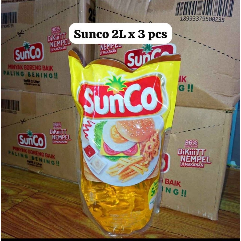 

Minyak Goreng Sunco 2L ecer 3 pouch