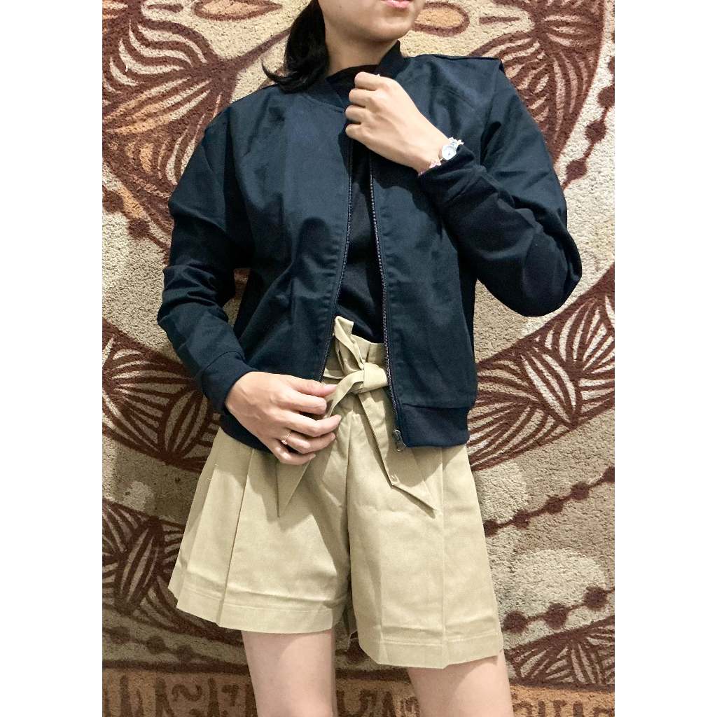 MOONE Yoke Bomber Jacket - Bomber Jaket Black/Navy