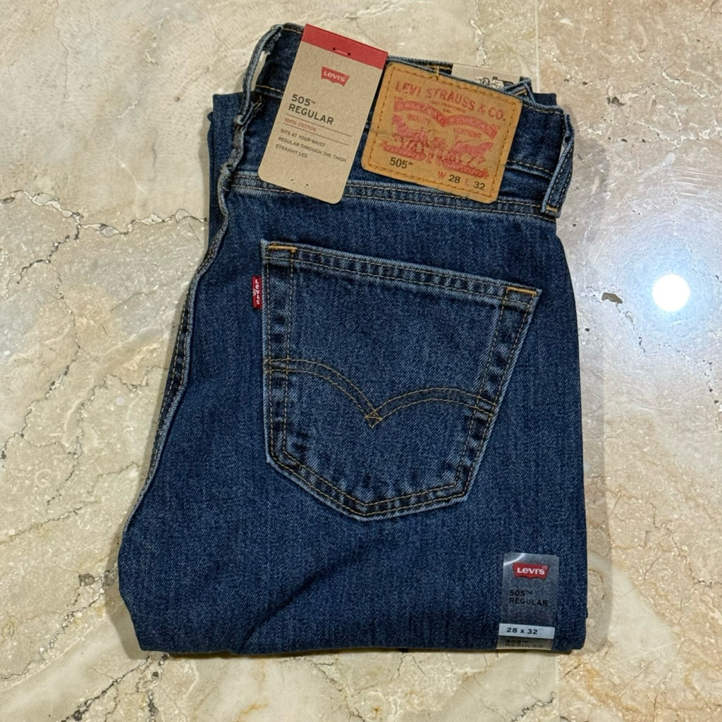 Jeans Pria 505 Regular Fit 505-4886 Dark Stonewash - Celana Jeans Branded - 100% Original