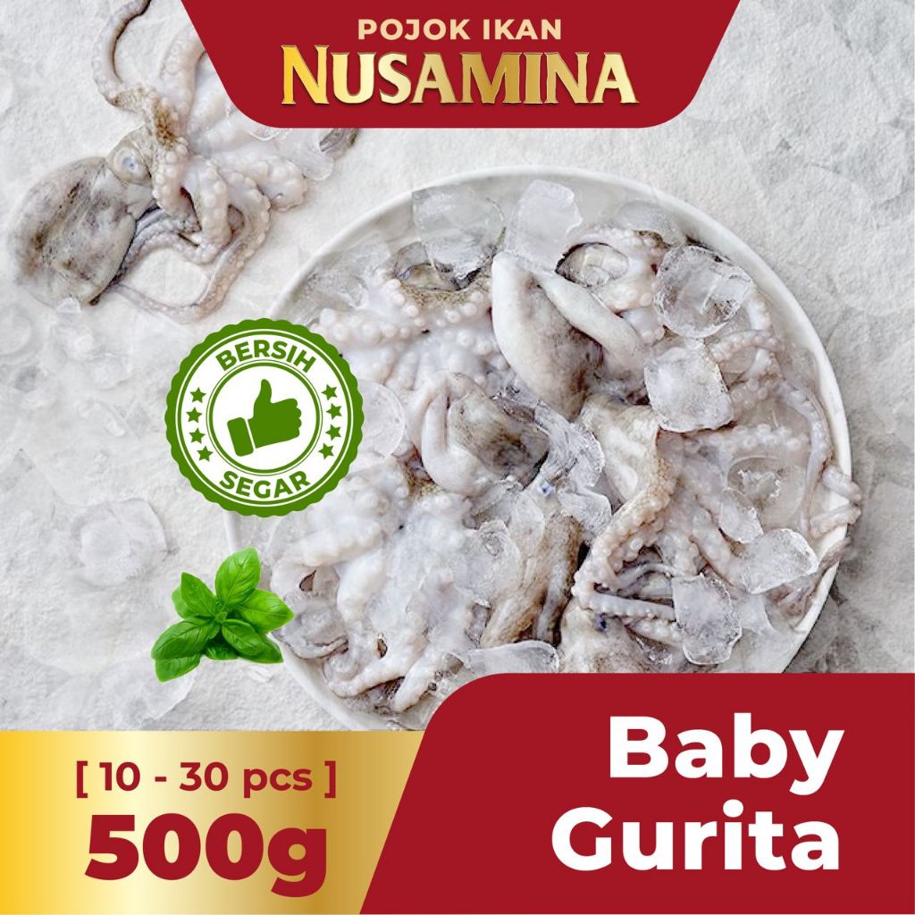 

Nusamina Gurita Baby Bersih Segar Frozen [10-30pcs]/ 500gram