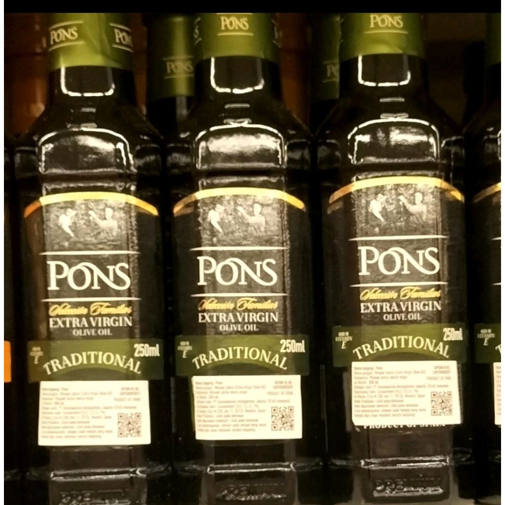 

PONS Extra Virgin Olive Oil 250 mL/Pcs - Minyak Zaitun