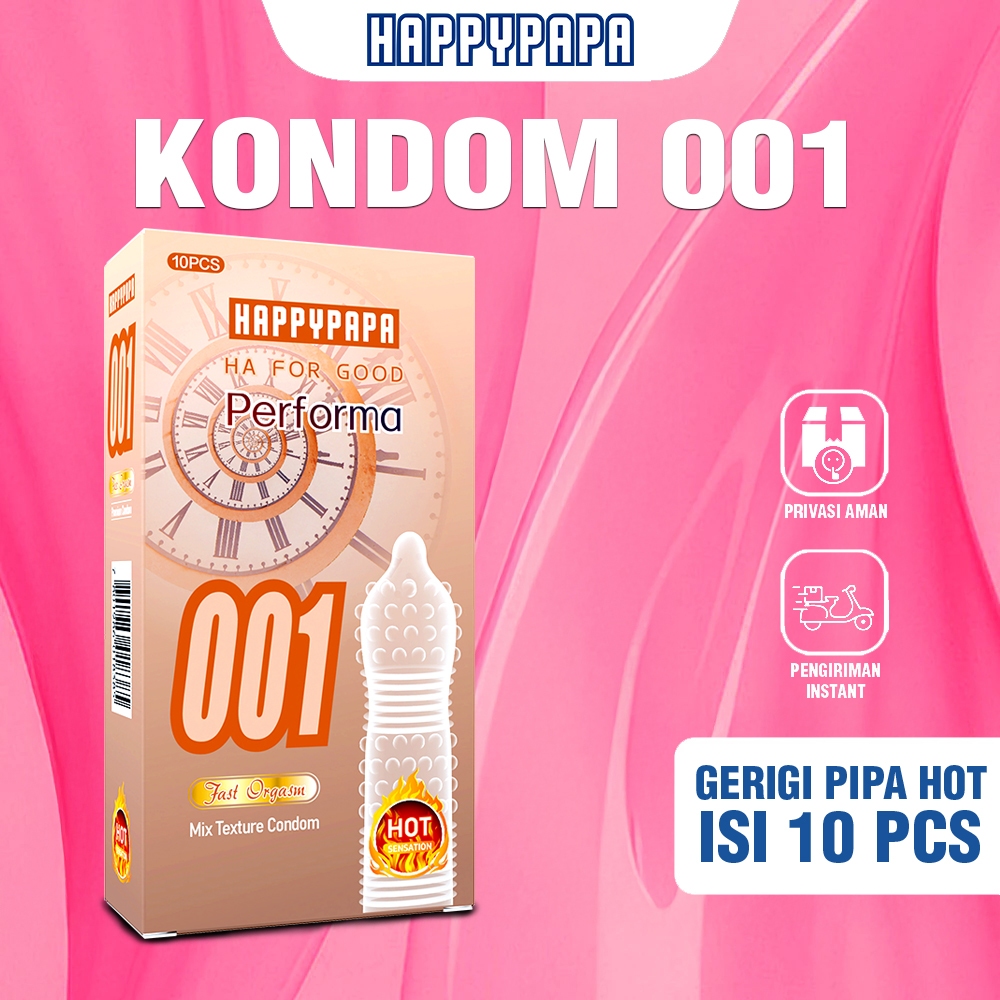 Happypapa Condom Gerigi Berduri 001 Sensasi Hangat - COD- PRIVASI AMAN