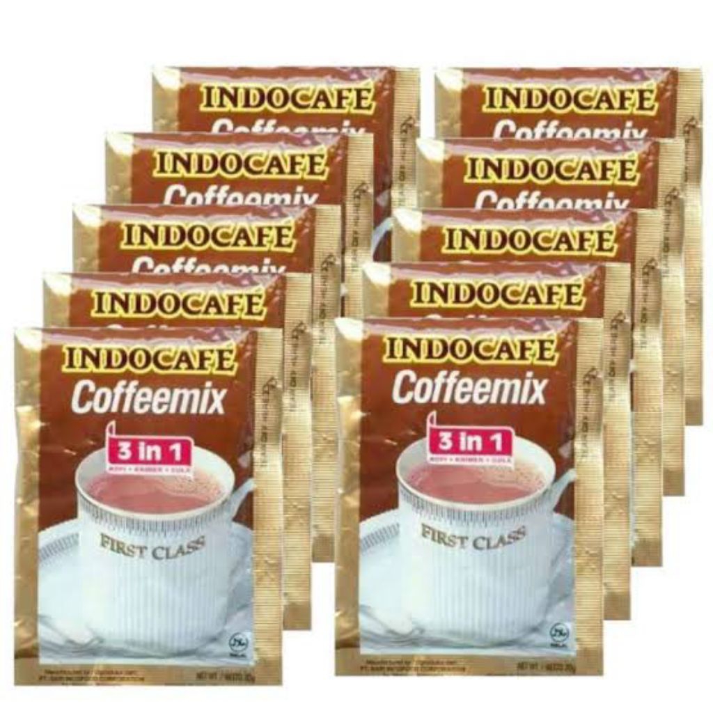 

Indocafe CoffeeMix 1 renceng (isi 10)