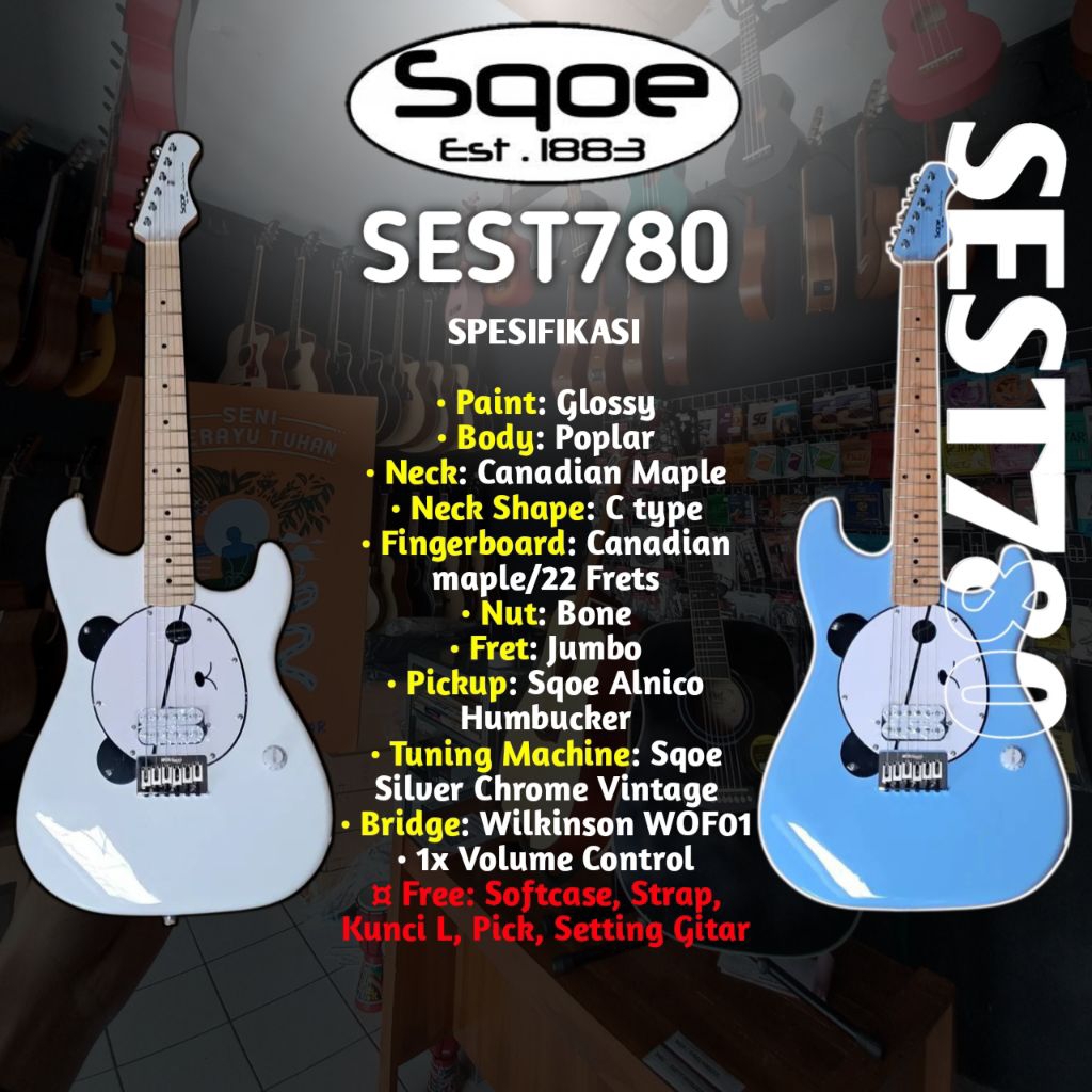 GITAR ELEKTRIK ORIGINAL SQOE SEST 780 GITAR SQOE SEST780
