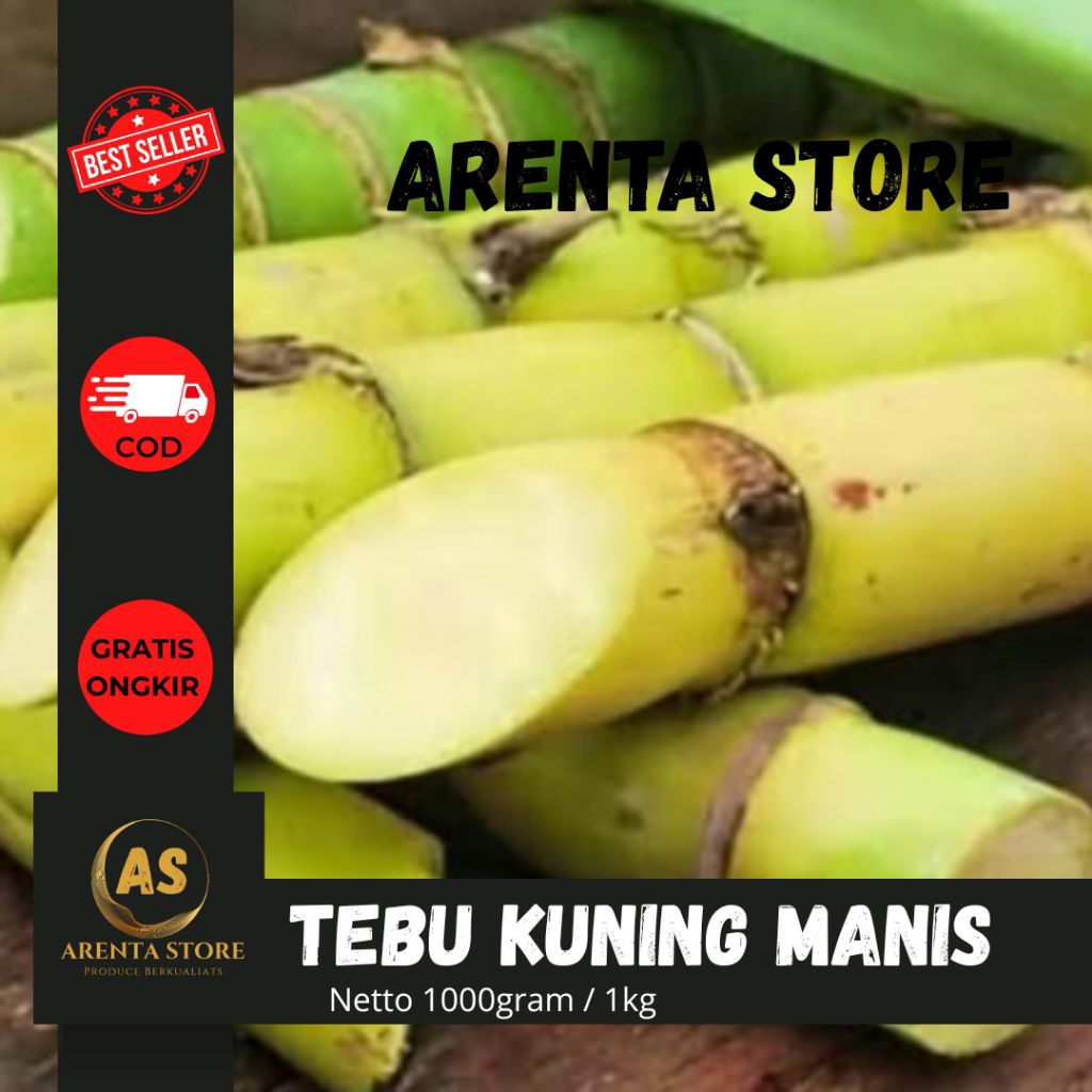 

promo tebu kuning manis segar 1kg