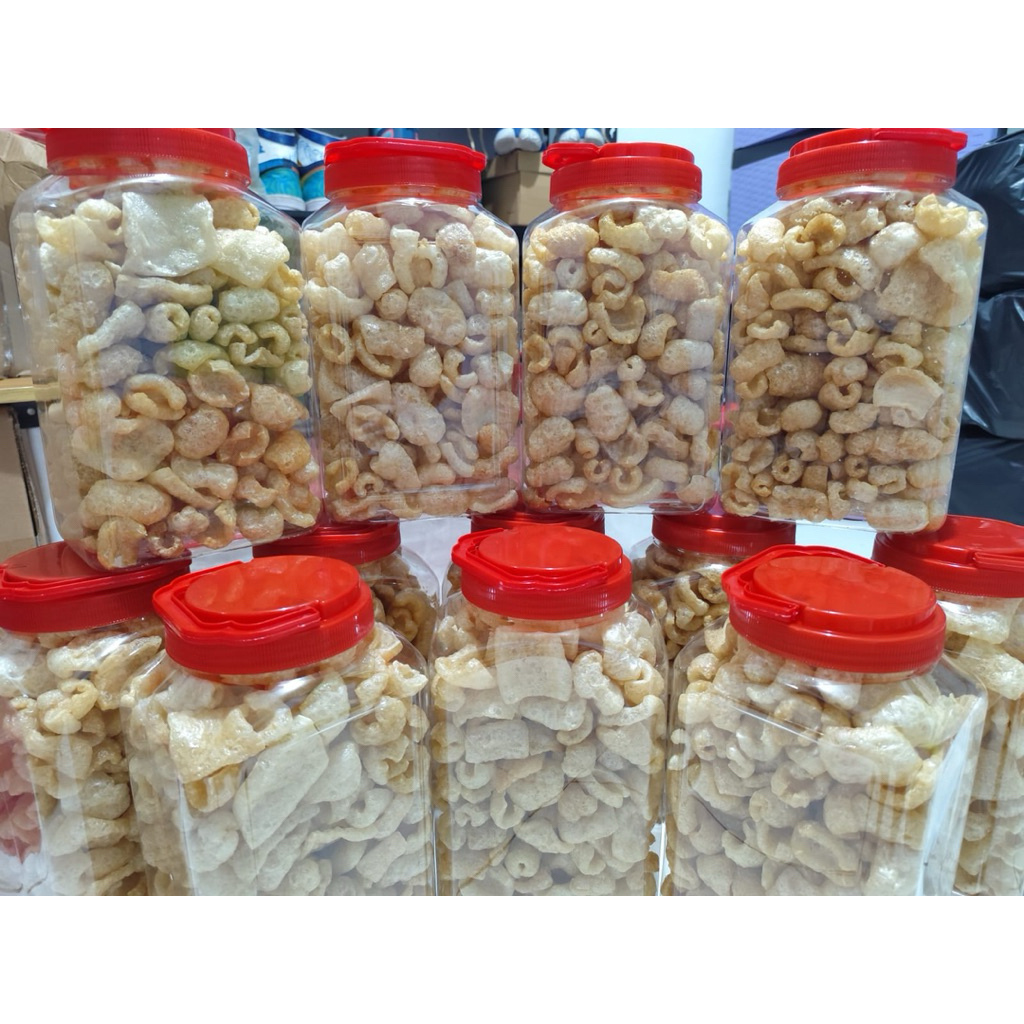 Kerupuk Babi / Rambak / kerupuk kulit babi 4 liter