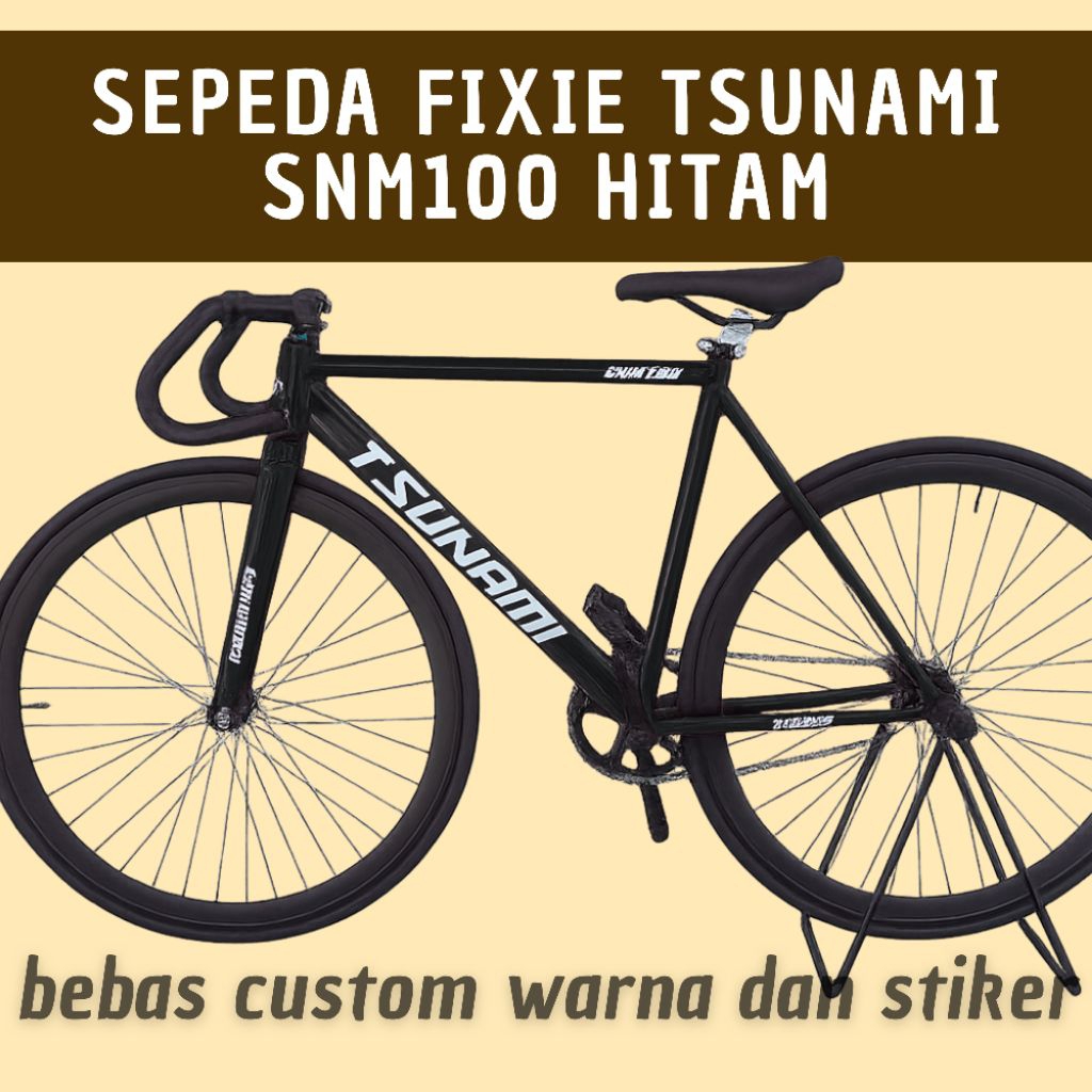 Sepeda Fixie Tsunami SNM100 Hitam
