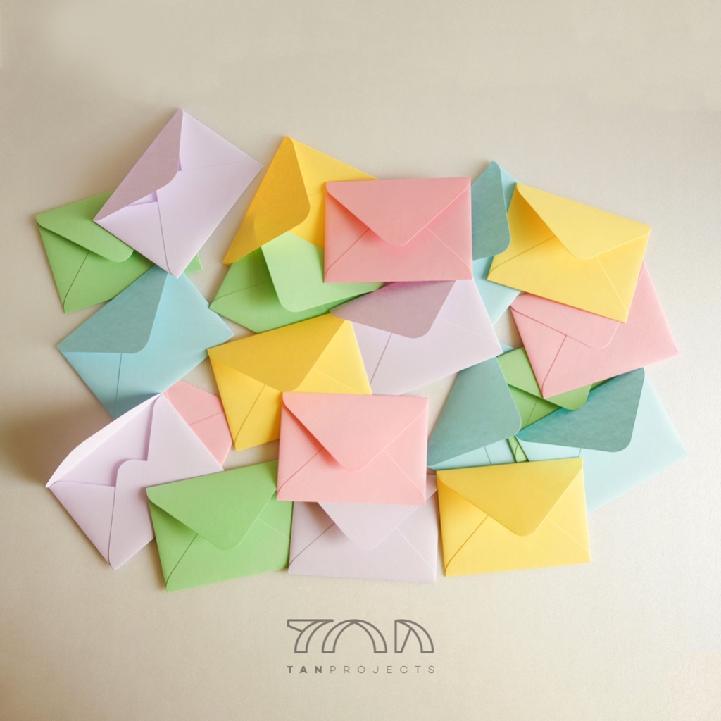 

1 set Amplop Pastel 2R / Mixed Pastel Envelopes uk 6.5x9cm