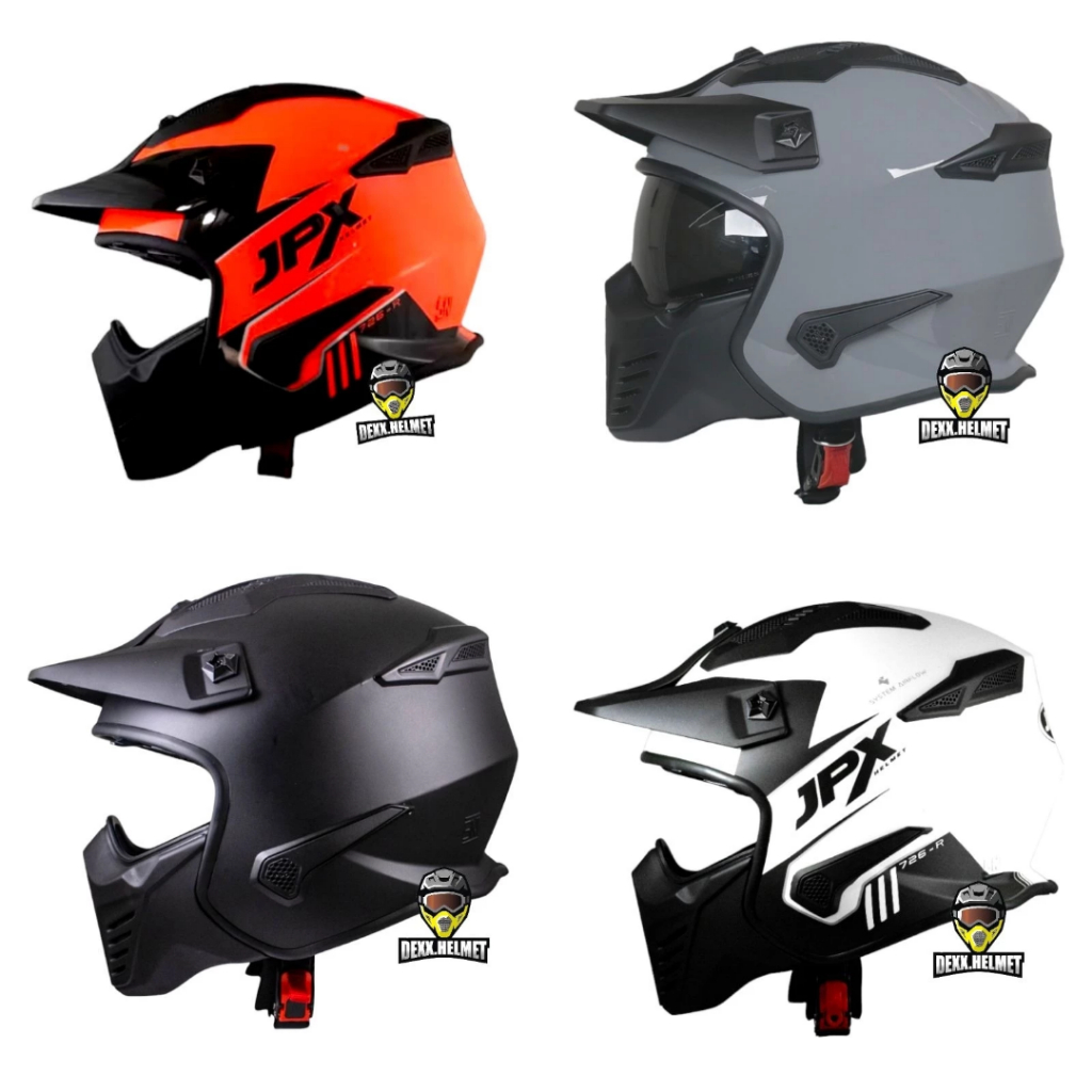 HELM JPX MX-726R MODULAR INNER VISOR ORIGINAL FULL FACE SNI XXL BIG SIZE READY