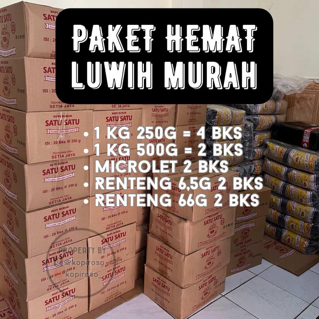 

Paket Hemat Luwih Murah Kopi 11 Kopi Satu Satu Bubuk dan Sangrai