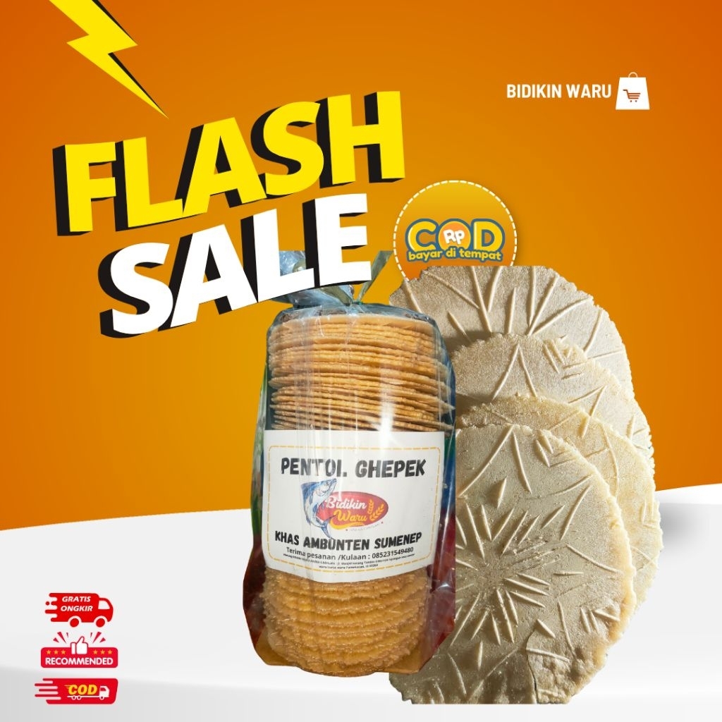 

PENTOL GHEPEK MINI KHAS AMBUNTEN SUMENEP GRATIS SAMBEL- BIDIKIN WARU ANEKA CAMILAN