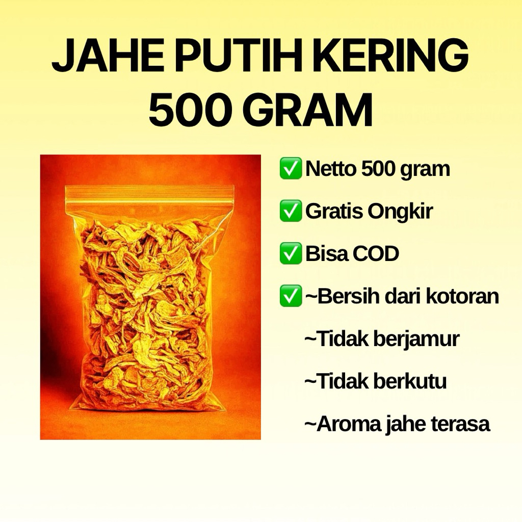 

Jahe Putih Kering 500 gram