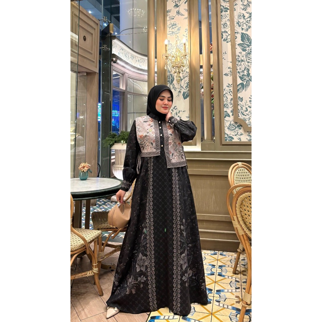 Belifi Banou - Dress Banou / Dress Mewah Elegan / Gamis Kekinian Banou Belifi