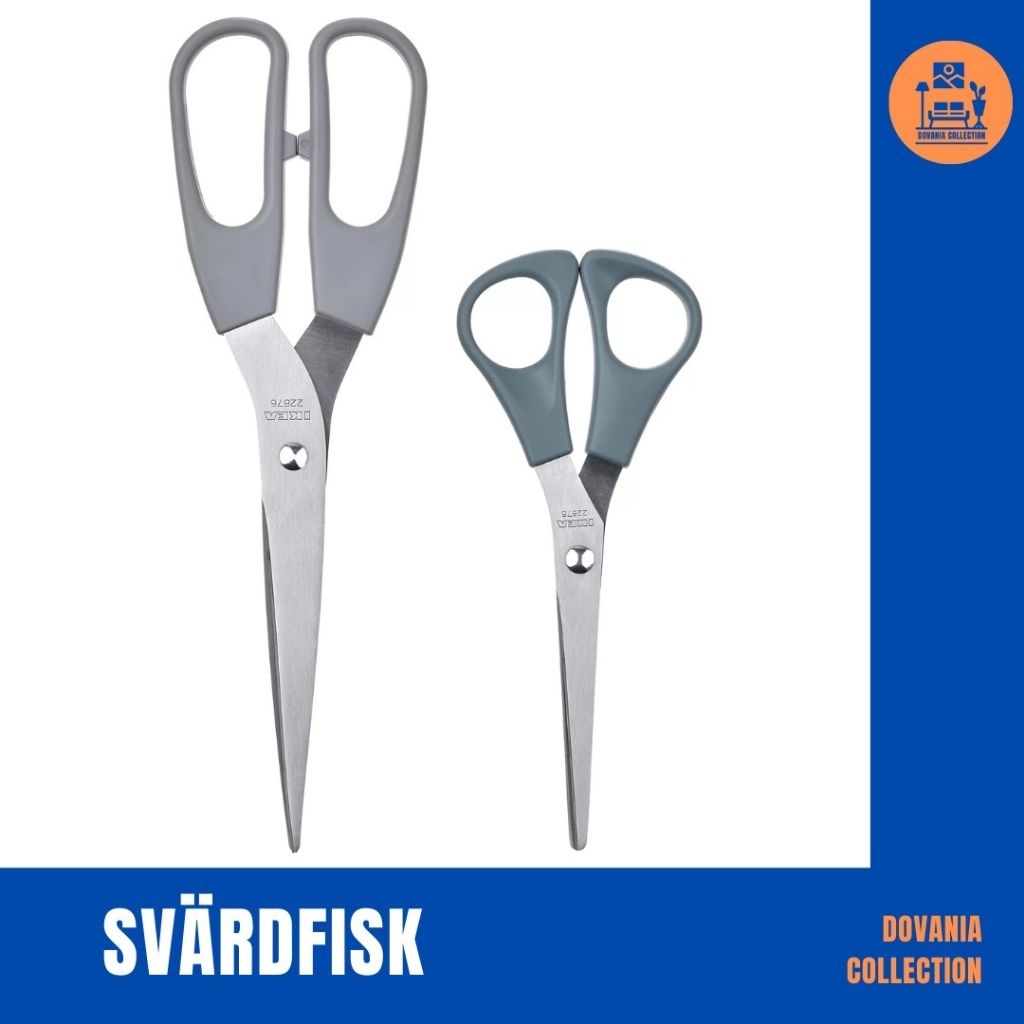 

Gunting SVARDFISK, set isi 2, baja tahan karat, abu-abu/abu-abu toska