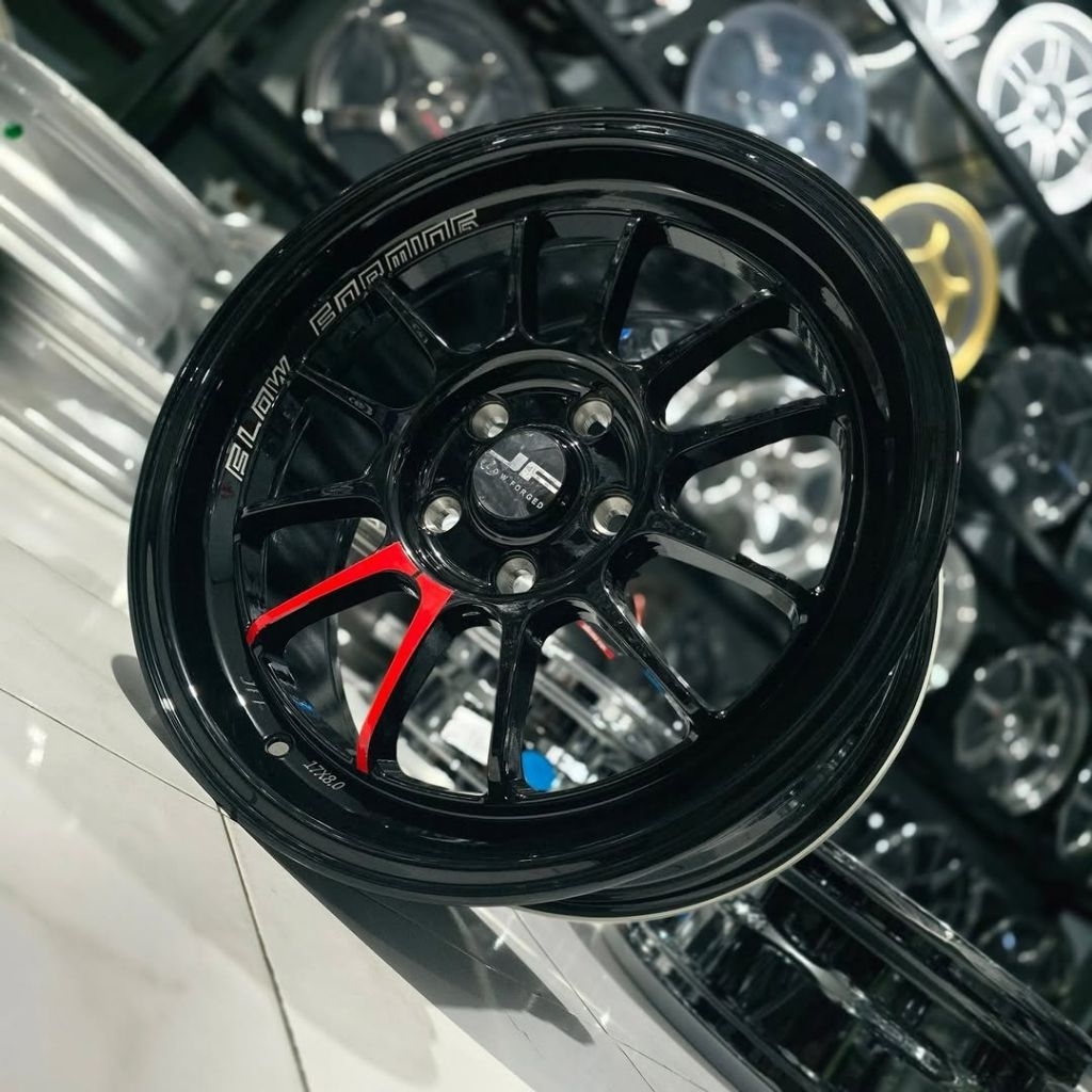 Velg Mobil R17 JF Buzz, Warna Black Glossy