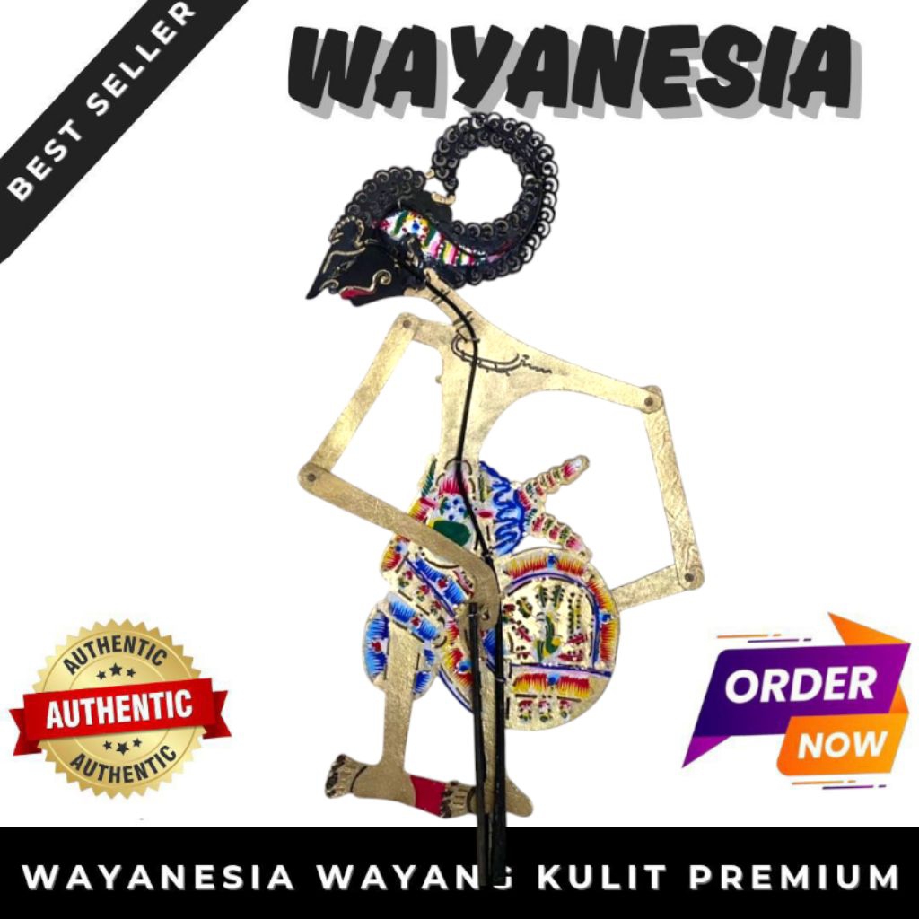 WAYANG KULIT ASLI ARJUNA UKURAN STANDAR DALANG