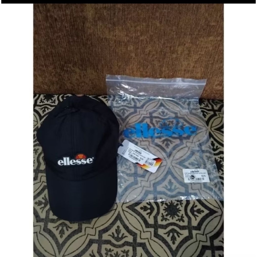 caps/topi ellesse nylon crinkle ripstop quickdry topi sports