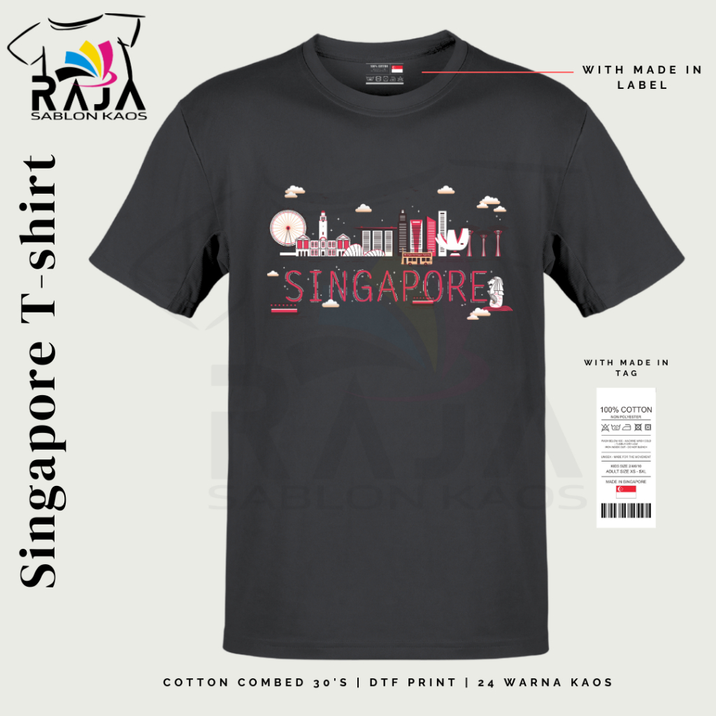 Baju Souvenir Negara Singapore  Kaos Oleh-oleh Negara Singapore Type 13