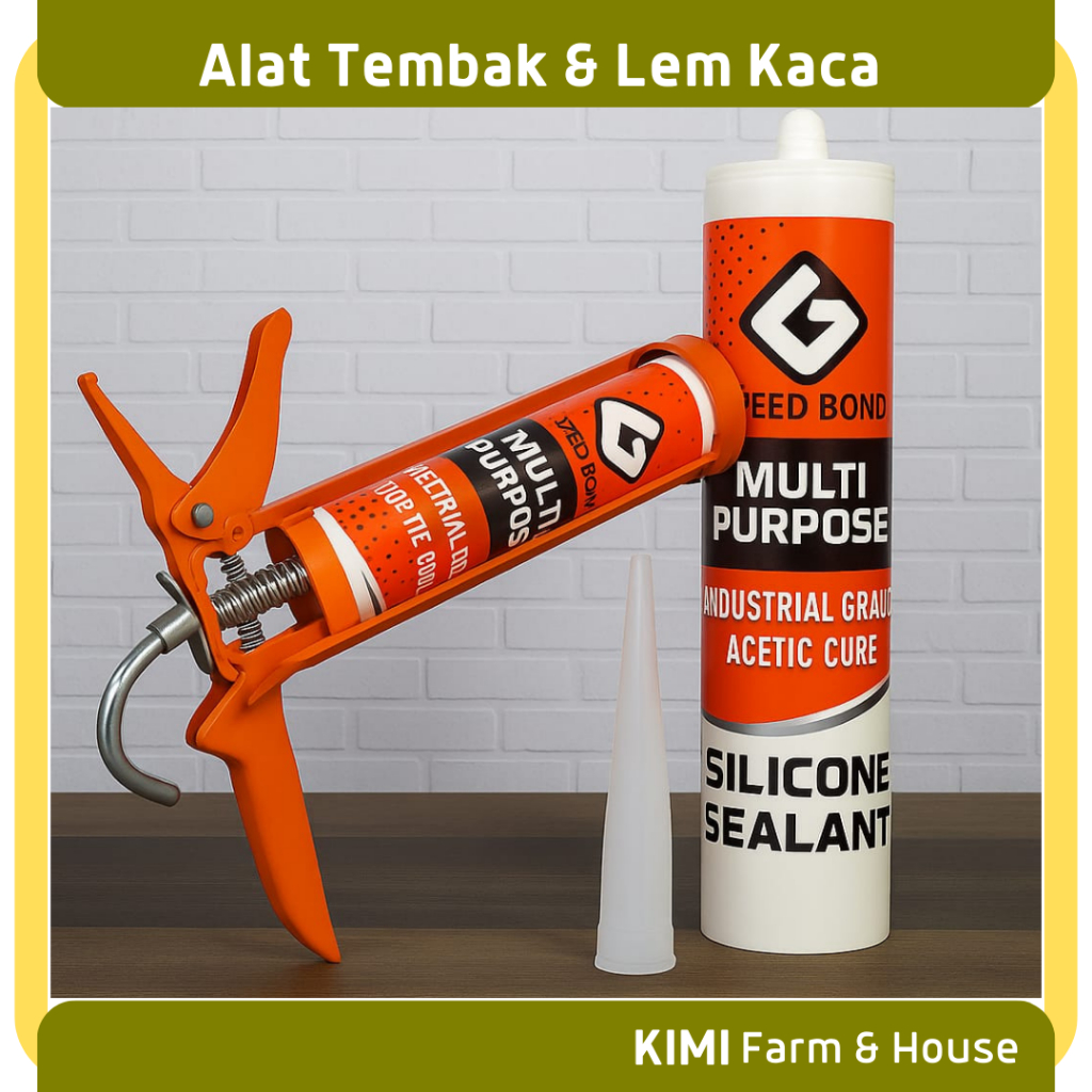 Alat Tembak Lem Kaca Dan Lem Tembak Aquarium / Lem Silicon Untuk Kaca Etalase Lem Serbaguna