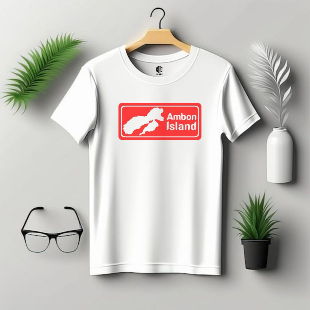 WALE Kaos Ambon Maluku Pria Wanita Anak Ambon Island