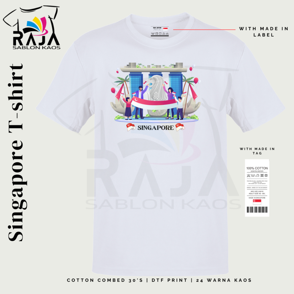 Baju Souvenir Negara Singapore  Kaos Oleh-oleh Negara Singapore Type 15